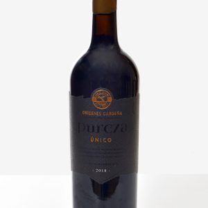 Botella de vino Unico Pureza con DO Vino de Madrid